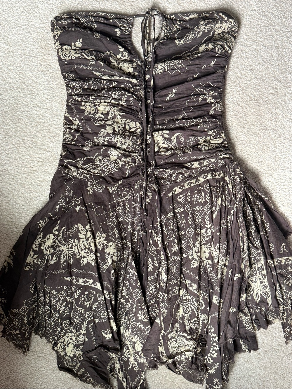Strapless Brown Dress